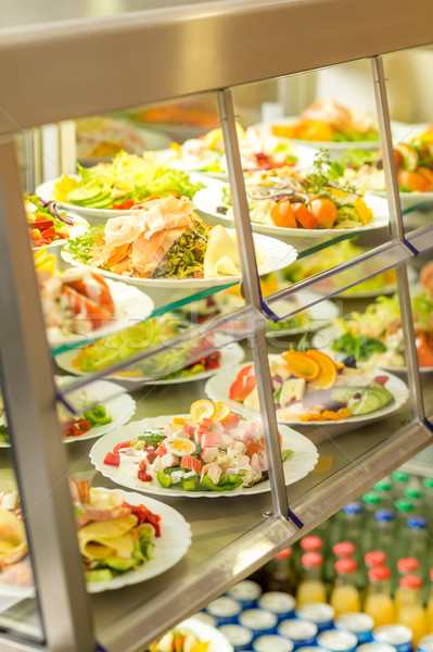 Cafeteria self service display food fresh salad Stock photo © CandyboxPhoto