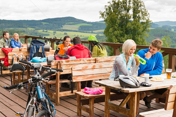Young people relax mountain holiday summer sport Stock photo © CandyboxPhoto