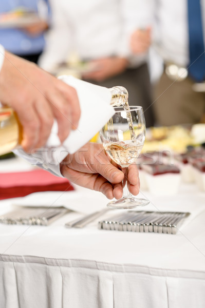 Business buffet lunch caterer serve wine appetizer Stock photo © CandyboxPhoto
