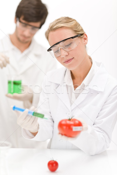 Genetisch engineering wetenschappers laboratorium testen Stockfoto © CandyboxPhoto