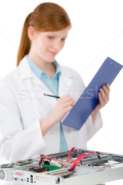 Female support computer engineer - woman repair Stock photo © CandyboxPhoto
