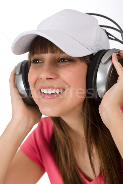 Happy female teenager enjoy music Stock photo © CandyboxPhoto