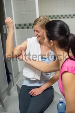 Fit women chatting in locker room Stock photo © CandyboxPhoto