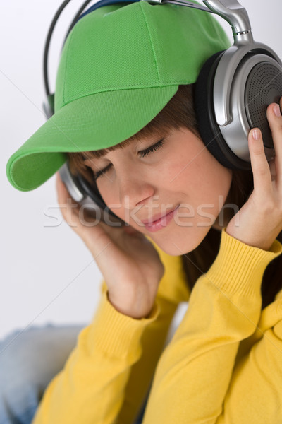 Happy female teenager enjoy music Stock photo © CandyboxPhoto
