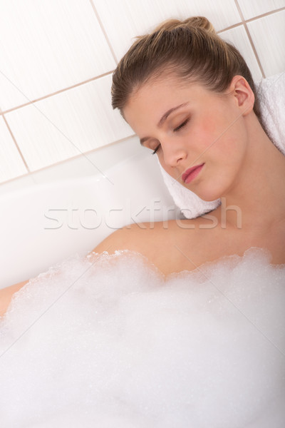 Body care series - Woman lying in the bathtub Stock photo © CandyboxPhoto