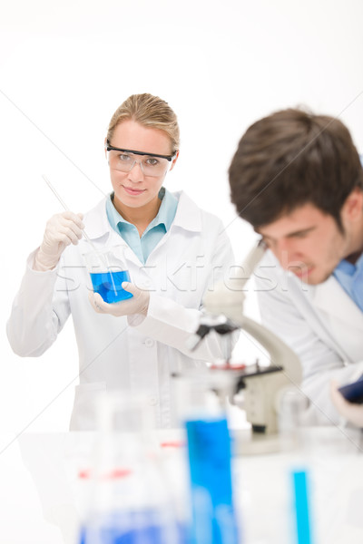Flu virus experiment -  scientist in laboratory  Stock photo © CandyboxPhoto