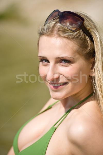 Rubio mujer disfrutar verano sol gafas de sol Foto stock © CandyboxPhoto