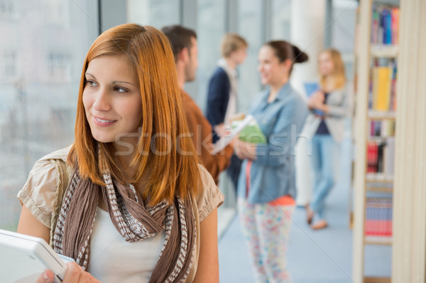 Thoughtful university student in library Stock photo © CandyboxPhoto