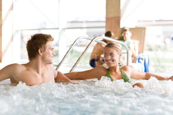 Swimming pool - couple relax in hot tub Stock photo © CandyboxPhoto
