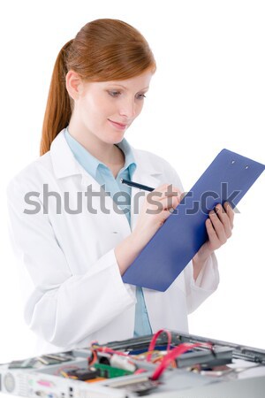 Female support computer engineer - IT woman Stock photo © CandyboxPhoto