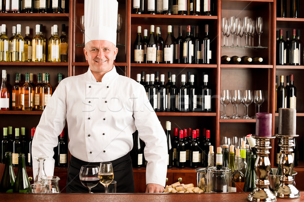 Chef cook wine bar standing confident restaurant Stock photo © CandyboxPhoto