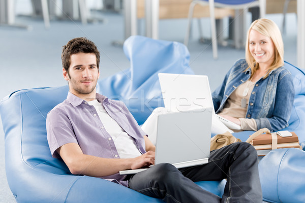 Young students at high-school working on laptop Stock photo © CandyboxPhoto