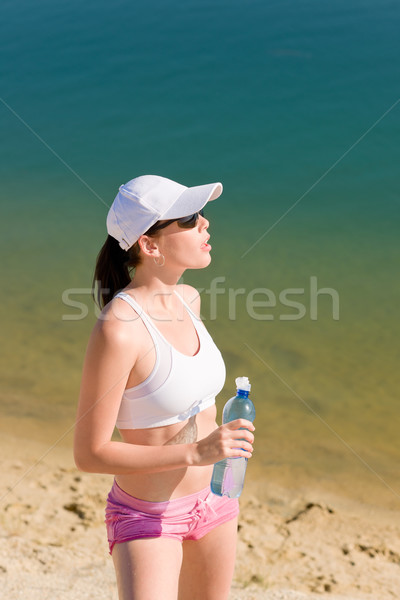 Summer sport fit woman relax after jogging Stock photo © CandyboxPhoto