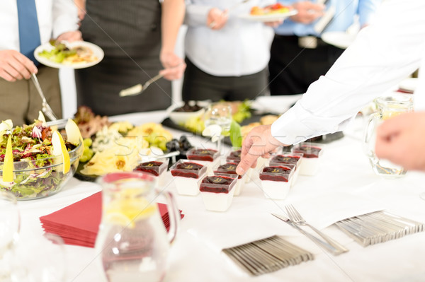 Restauración mini postre negocios buffet mesa Foto stock © CandyboxPhoto