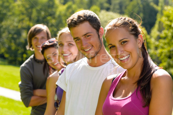 Teens smiling in the park campus students Stock photo © CandyboxPhoto