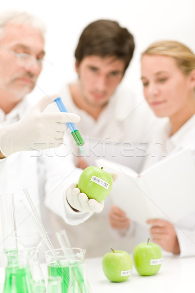 Stock fotó: Genetikai · tudósok · laboratórium · génmanipulált · tesztelés · kísérlet