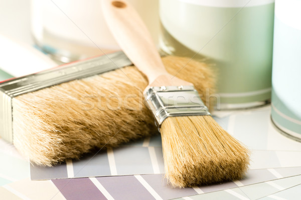 Painting supplies brush, can and swatch Stock photo © CandyboxPhoto