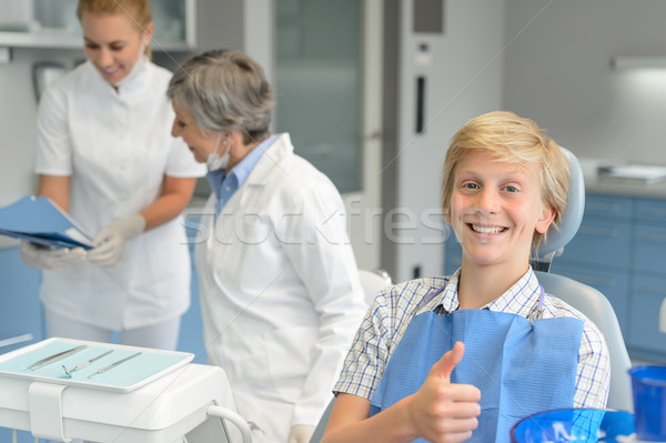 Teenager Zähne Zahnarztpraxis Zahnarzt Patienten Frau Stock foto © CandyboxPhoto