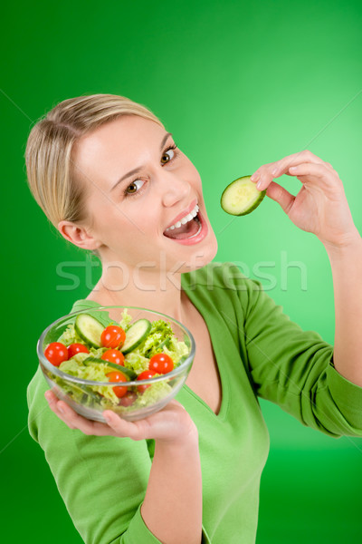 Healthy lifestyle - woman holding vegetable salad  Stock photo © CandyboxPhoto