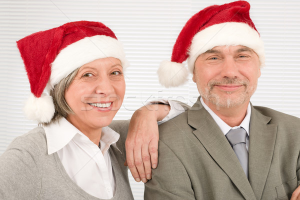 Noël chapeau supérieurs gens d'affaires amusement rire [[stock_photo]] © CandyboxPhoto