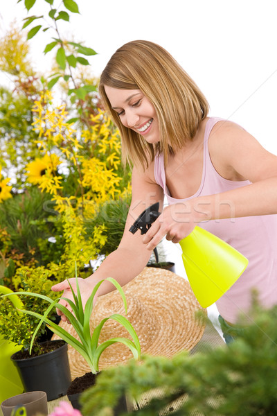 Сток-фото: садоводства · женщину · воды · завода · белый · весны