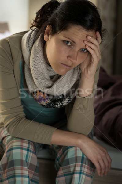 Caucasian woman feeling sick flu illness Stock photo © CandyboxPhoto
