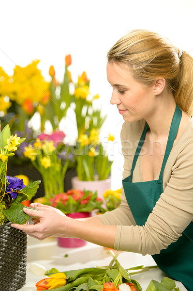 Florist arrange spring flowers colorful Stock photo © CandyboxPhoto