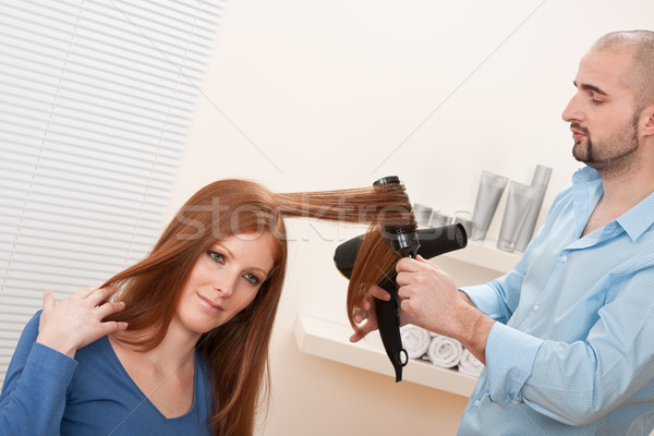 Profesyonel kuaför saç kurutma makinesi salon erkek saç Stok fotoğraf © CandyboxPhoto