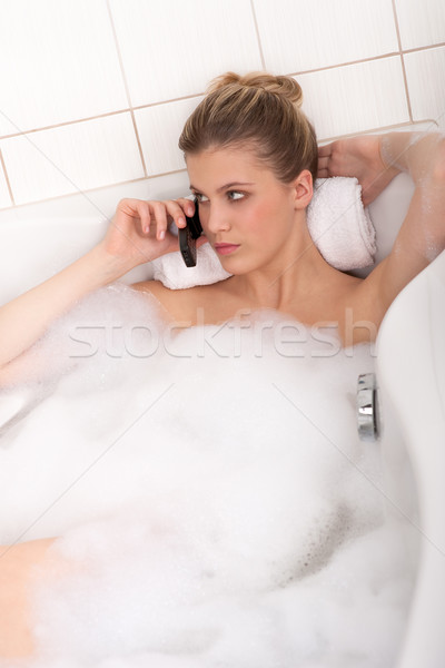 Body care series - Young lady in the bathtub Stock photo © CandyboxPhoto