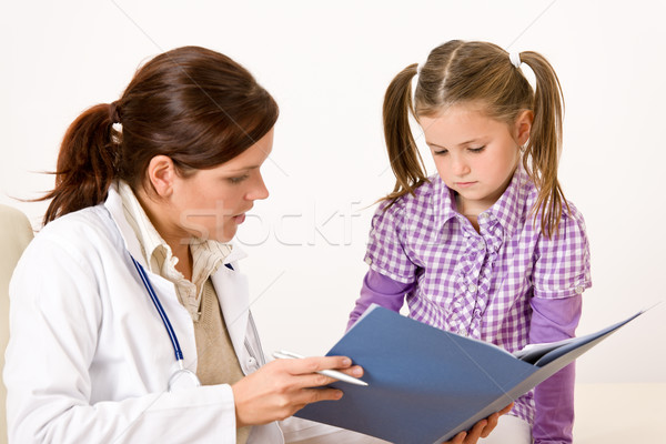 Female doctor with child at medical office Stock photo © CandyboxPhoto