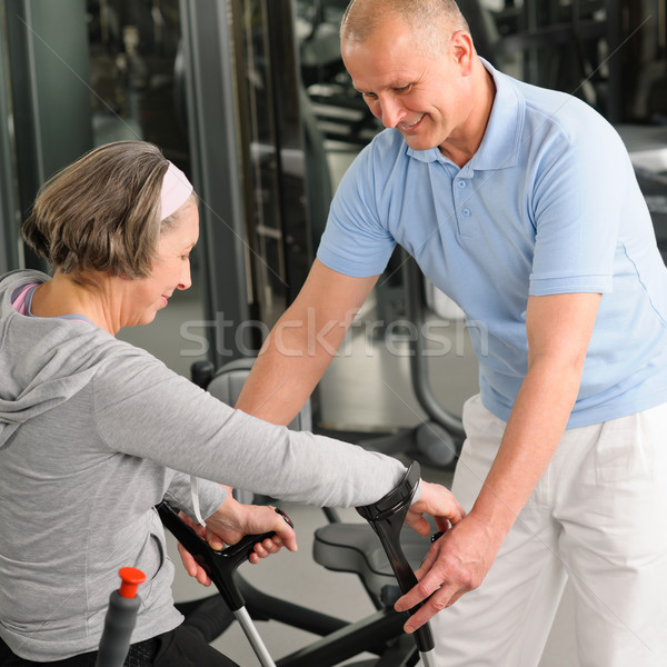 Senior woman with help of physiotherapist Stock photo © CandyboxPhoto