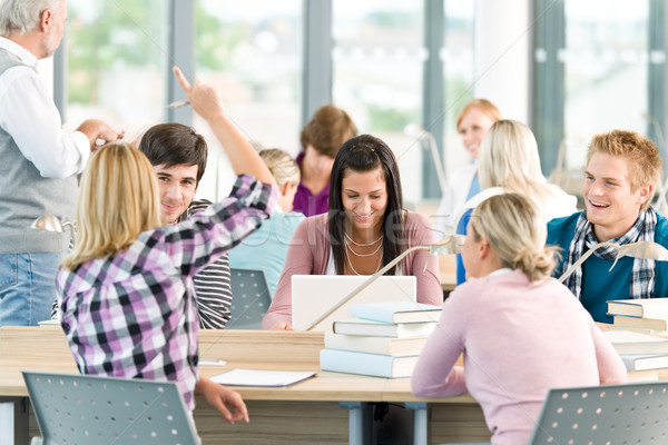 Groep studenten klas studie hoogleraar Stockfoto © CandyboxPhoto