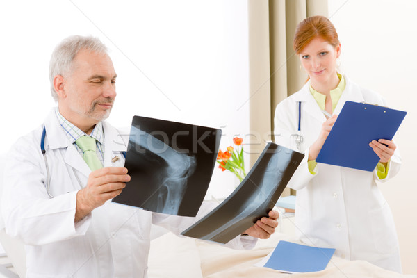 Foto stock: Médico · equipe · retrato · médico · raio · x · hospital