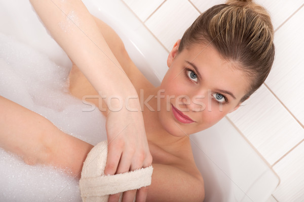Body care series - Blond woman in the bathtub Stock photo © CandyboxPhoto