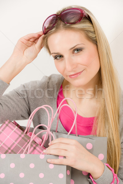 Shopping donna moda felice bag ritratto Foto d'archivio © CandyboxPhoto