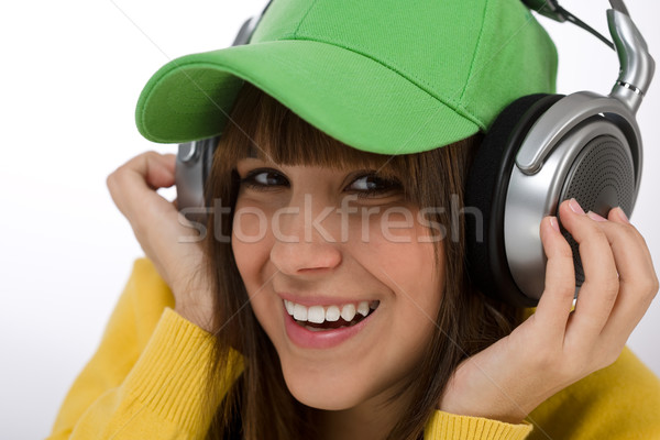 Happy female teenager enjoy music Stock photo © CandyboxPhoto