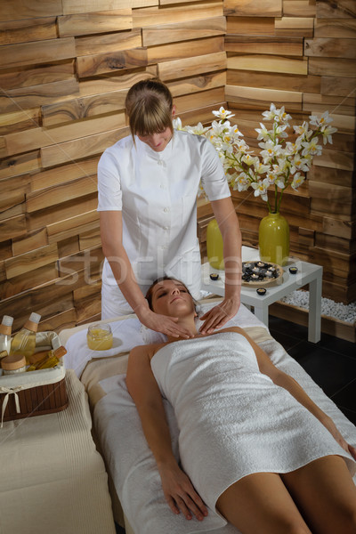 Massage treatment woman at luxury spa Stock photo © CandyboxPhoto