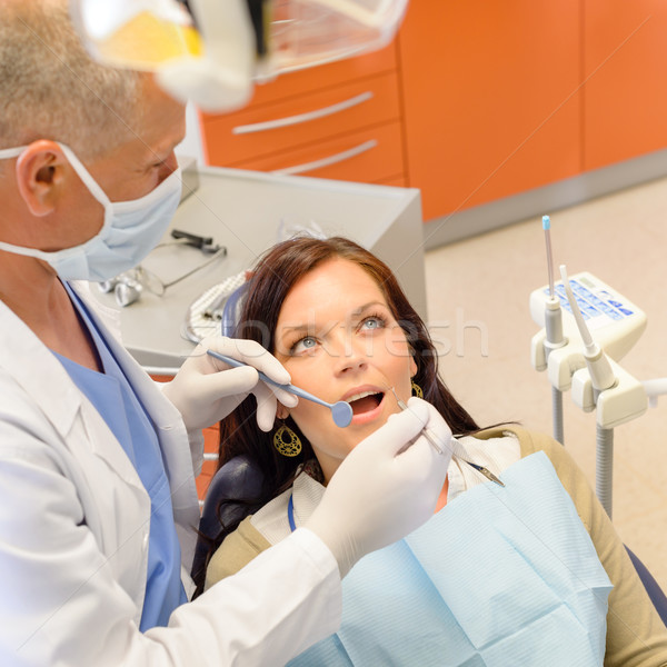 Healthy patient at dentist office Stock photo © CandyboxPhoto