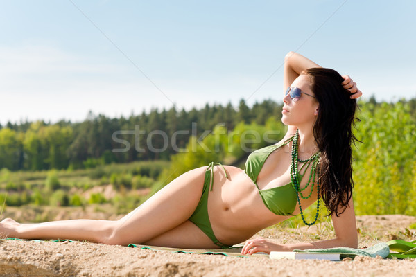 Lata plaży oszałamiający kobieta bikini Zdjęcia stock © CandyboxPhoto