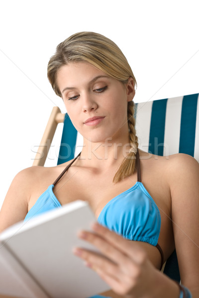Beach - Happy young woman in bikini Stock photo © CandyboxPhoto