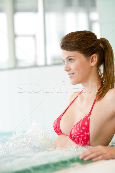 Swimming pool - beautiful woman wearing bikini Stock photo © CandyboxPhoto