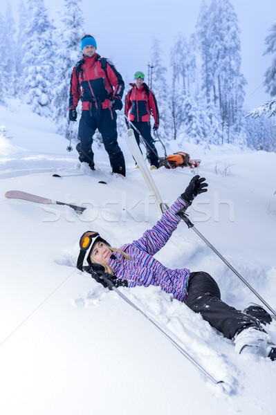 Ski patrol rescue injured skier after accident Stock photo © CandyboxPhoto