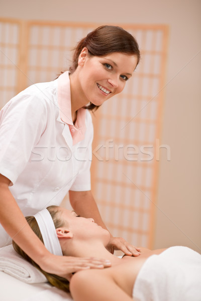 Stock photo: Wellness body care - woman at massage