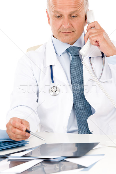 Mature senior doctor male with x-ray Stock photo © CandyboxPhoto