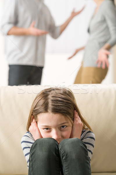Little girl is troubled because parents arguing Stock photo © CandyboxPhoto