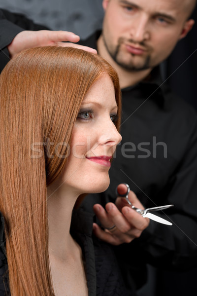 Profissional cabeleireiro moda modelo luxo salão Foto stock © CandyboxPhoto