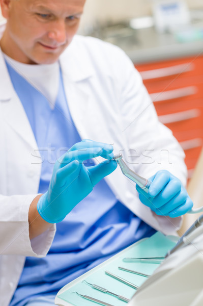 Sprzęt stomatologiczny chirurgii wiercenia dentysta stomatologicznych Zdjęcia stock © CandyboxPhoto