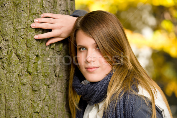 Foto d'archivio: Autunno · parco · moda · modello · donna · relax