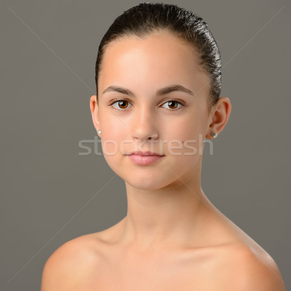 Teenage girl bare shoulders skin care beauty Stock photo © CandyboxPhoto