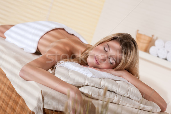 Spa jonge vrouw wellness massage behandeling therapie Stockfoto © CandyboxPhoto